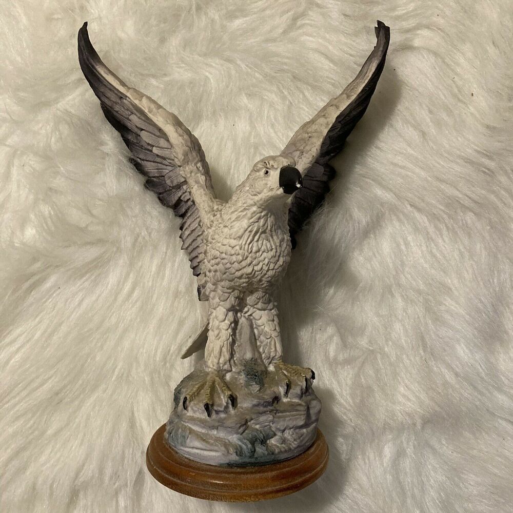 Vintage 1980s Wooden Water Bird Figurine Carved Colorful Nature Unmarked Artsy